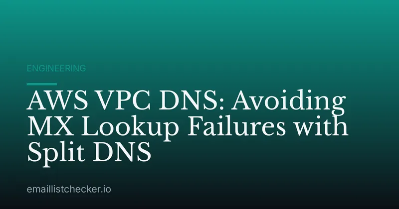 AWS VPC DNS: Avoiding MX Lookup Failures with Split DNS