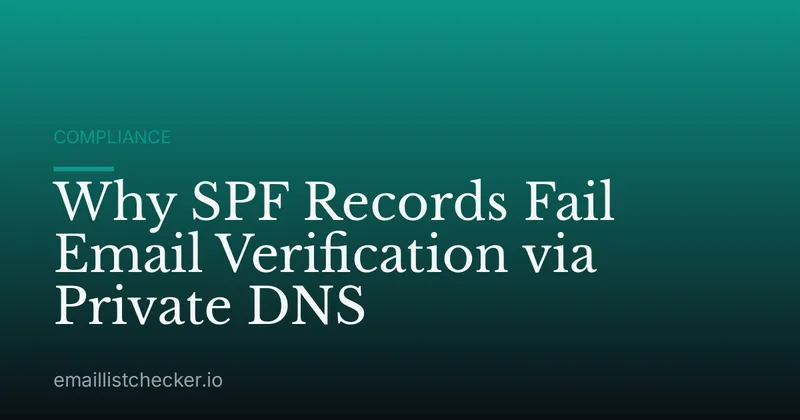 Why SPF Records Fail Email Verification via Private DNS
