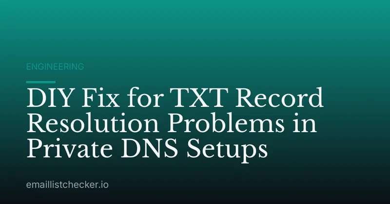 DIY Fix for TXT Record Resolution Problems in Private DNS Setups