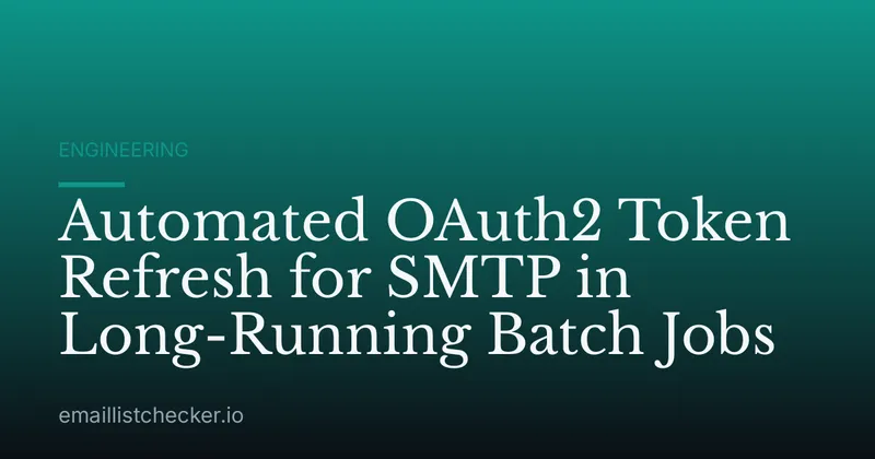 Automated OAuth2 Token Refresh for SMTP in Long-Running Batch Jobs