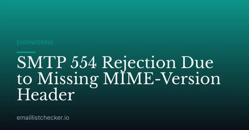 SMTP 554 Rejection Due to Missing MIME-Version Header