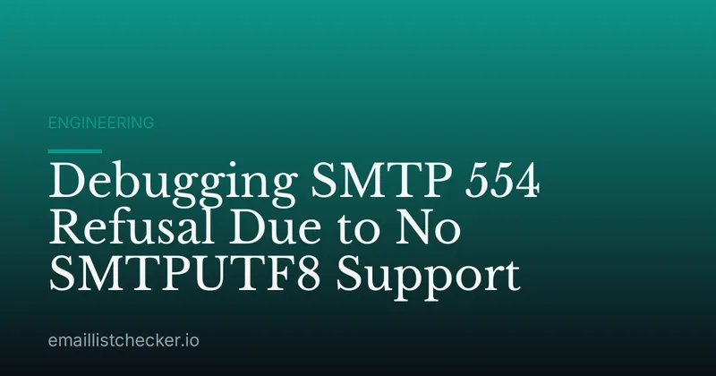 Debugging SMTP 554 Refusal Due to No SMTPUTF8 Support