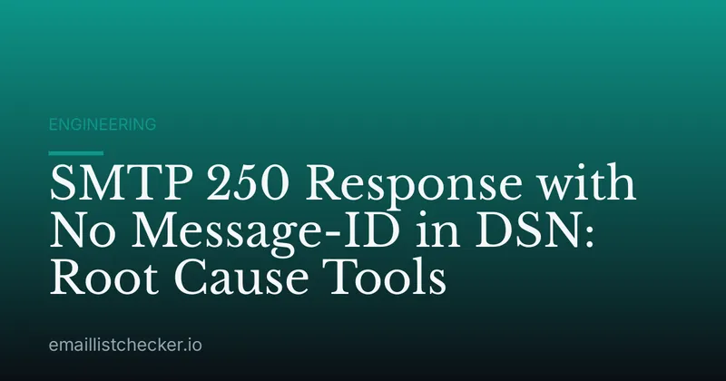 SMTP 250 Response with No Message-ID in DSN: Root Cause Tools