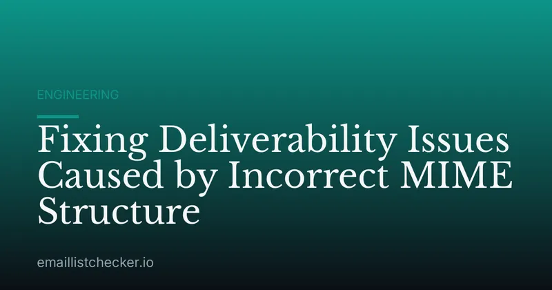 Fixing Deliverability Issues Caused by Incorrect MIME Structure