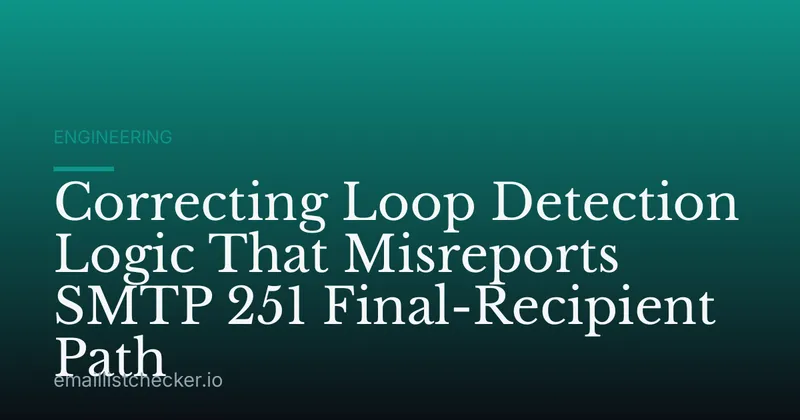 Correcting Loop Detection Logic That Misreports SMTP 251 Final-Recipient Path