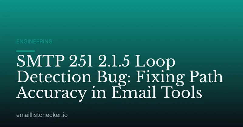 SMTP 251 2.1.5 Loop Detection Bug: Fixing Path Accuracy in Email Tools