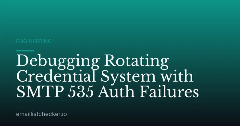 Debugging Rotating Credential System with SMTP 535 Auth Failures