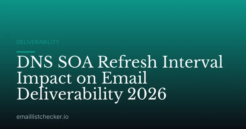 DNS SOA Refresh Interval Impact on Email Deliverability 2026