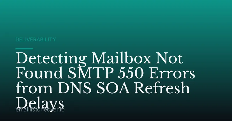 Detecting Mailbox Not Found SMTP 550 Errors from DNS SOA Refresh Delays