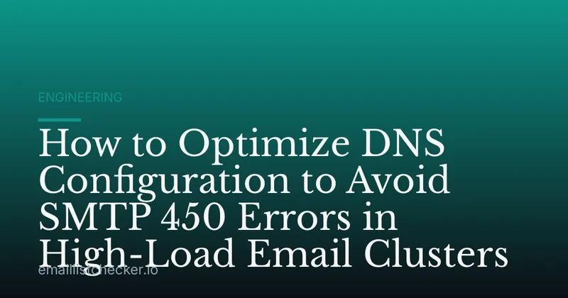 How to Optimize DNS Configuration to Avoid SMTP 450 Errors in High-Load Email Clusters