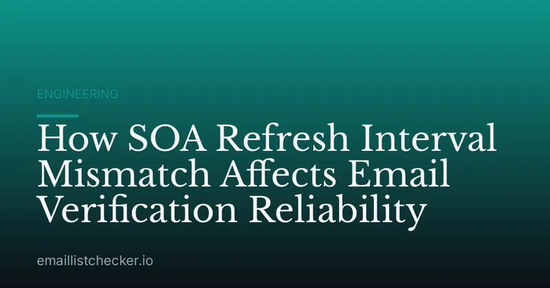 How SOA Refresh Interval Mismatch Affects Email Verification Reliability