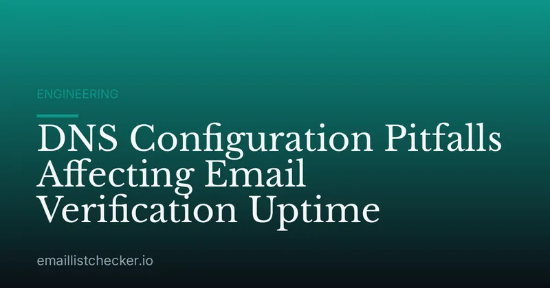DNS Configuration Pitfalls Affecting Email Verification Uptime