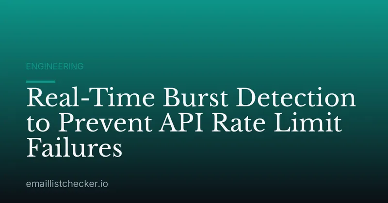 Real-Time Burst Detection to Prevent API Rate Limit Failures