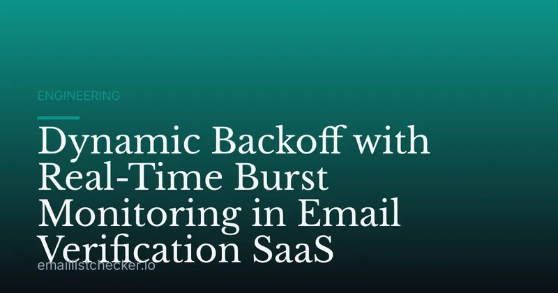 Dynamic Backoff with Real-Time Burst Monitoring in Email Verification SaaS