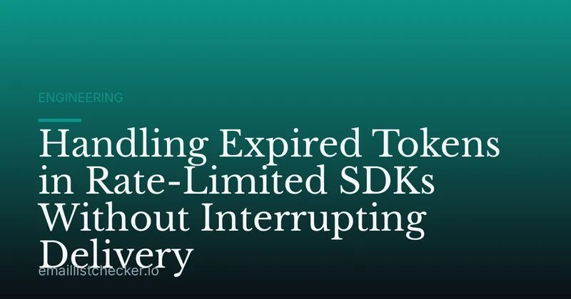 Handling Expired Tokens in Rate-Limited SDKs Without Interrupting Delivery
