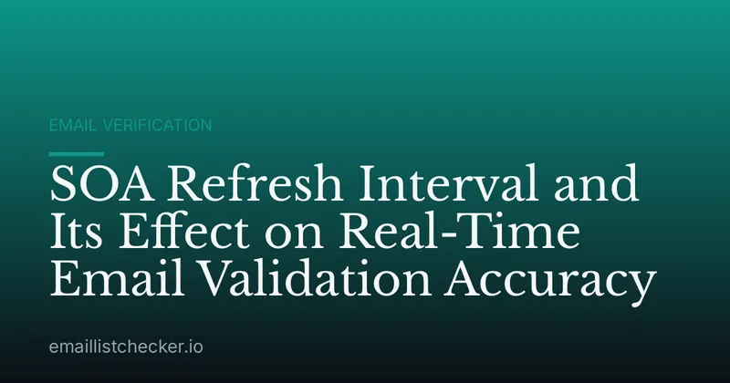 SOA Refresh Interval and Its Effect on Real-Time Email Validation Accuracy