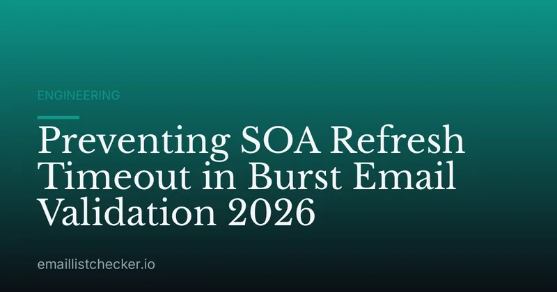 Preventing SOA Refresh Timeout in Burst Email Validation 2026