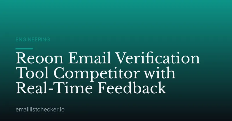 Reoon Email Verification Tool Competitor with Real-Time Feedback