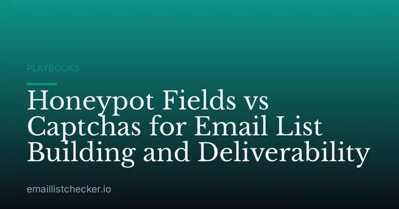 Honeypot Fields vs Captchas for Email List Building and Deliverability