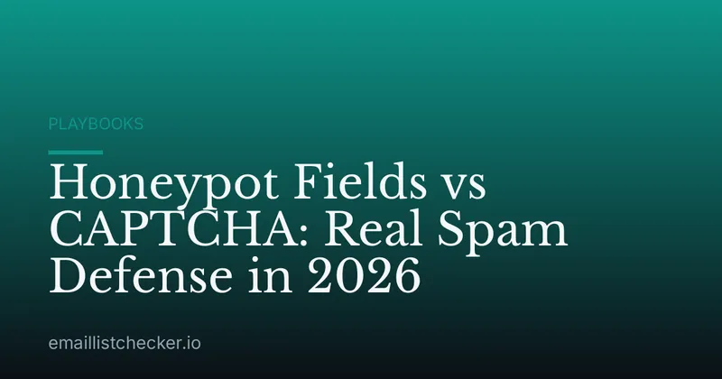 Honeypot Fields vs CAPTCHA: Real Spam Defense in 2026