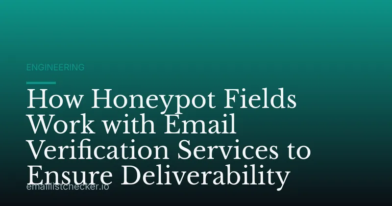 How Honeypot Fields Work with Email Verification Services to Ensure Deliverability