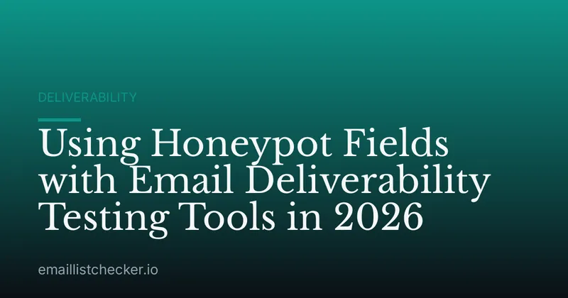 Using Honeypot Fields with Email Deliverability Testing Tools in 2026